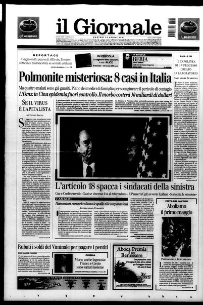 Il giornale : quotidiano del mattino